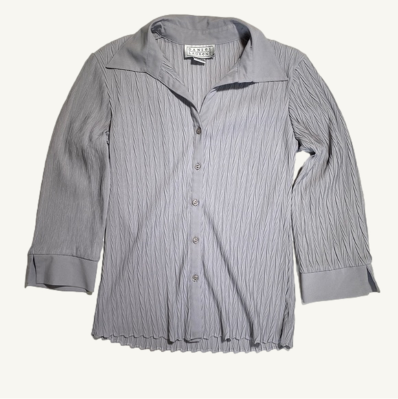 Daniel Laurent Tops - Daniel Laurent Button Up Blouse Grey Medium